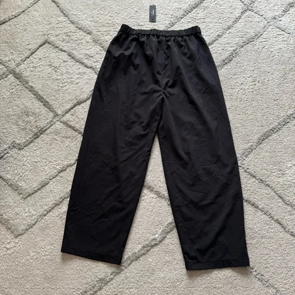 Lulus black trouser pants high rise straight leg loose fit taper XL new - Picture 7 of 7